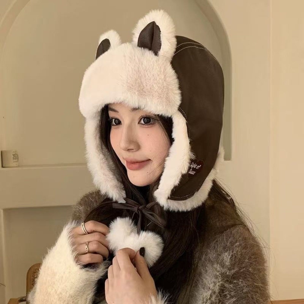 Winter Trapper Hat - Klassieke nep-leren berenoren trappermuts met oorkleppen,
