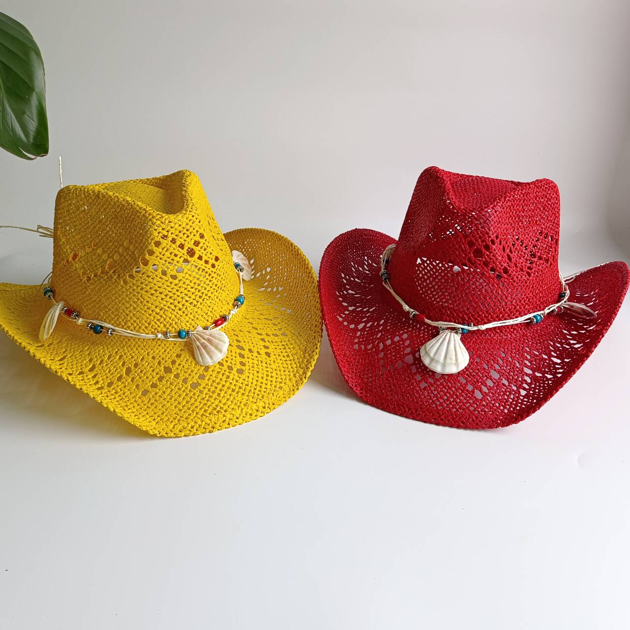 Felgele cowboy strohoeden stra - Cowboy Hat Straw recensie en prijs