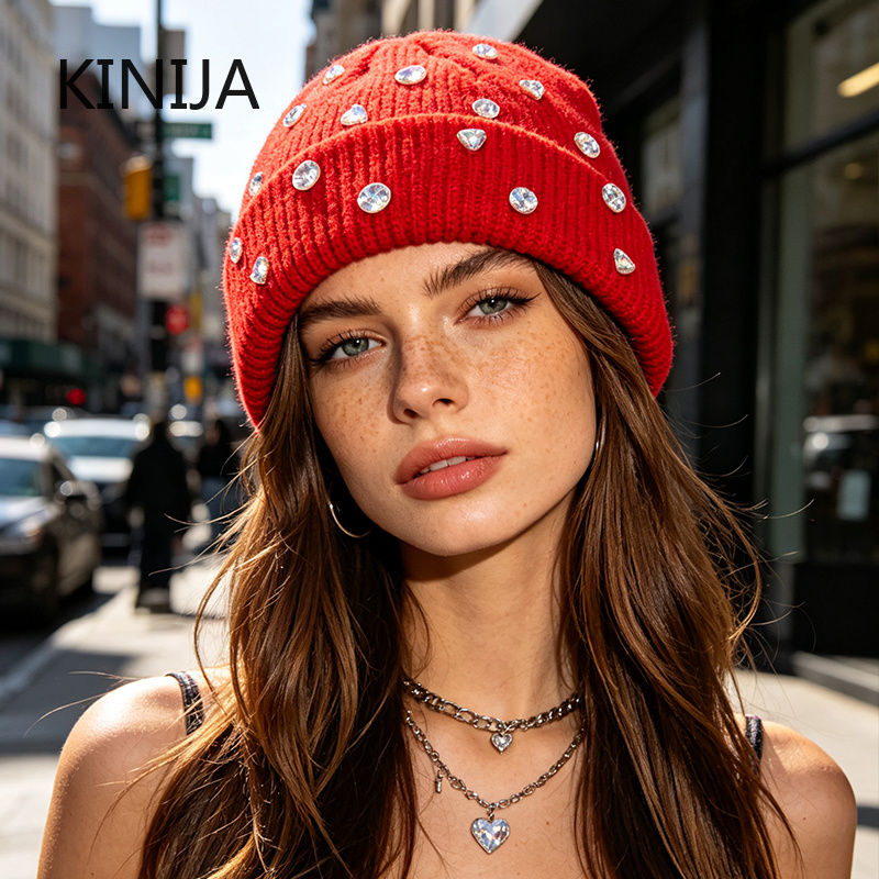 Winter gebreide damesmuts met  - Beanie Cuffed Knit recensie en prijs