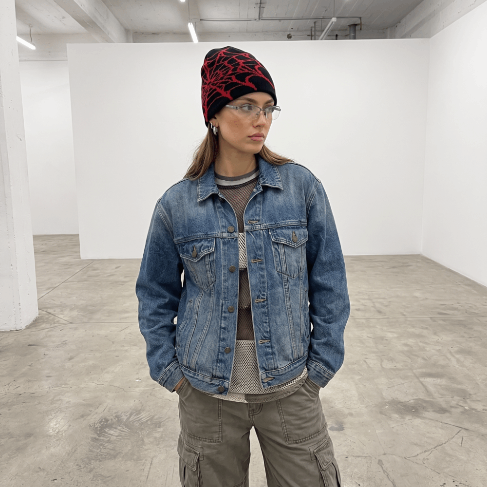 Gotische mutsen met zacht spin - Beanie Cuffed Knit recensie en prijs