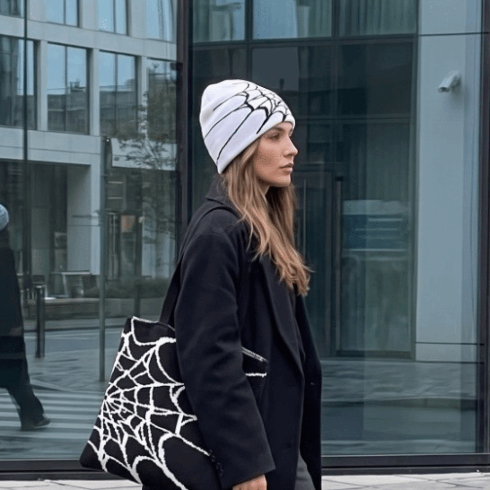 Gotische mutsen met zacht spin - Beanie Cuffed Knit recensie en prijs